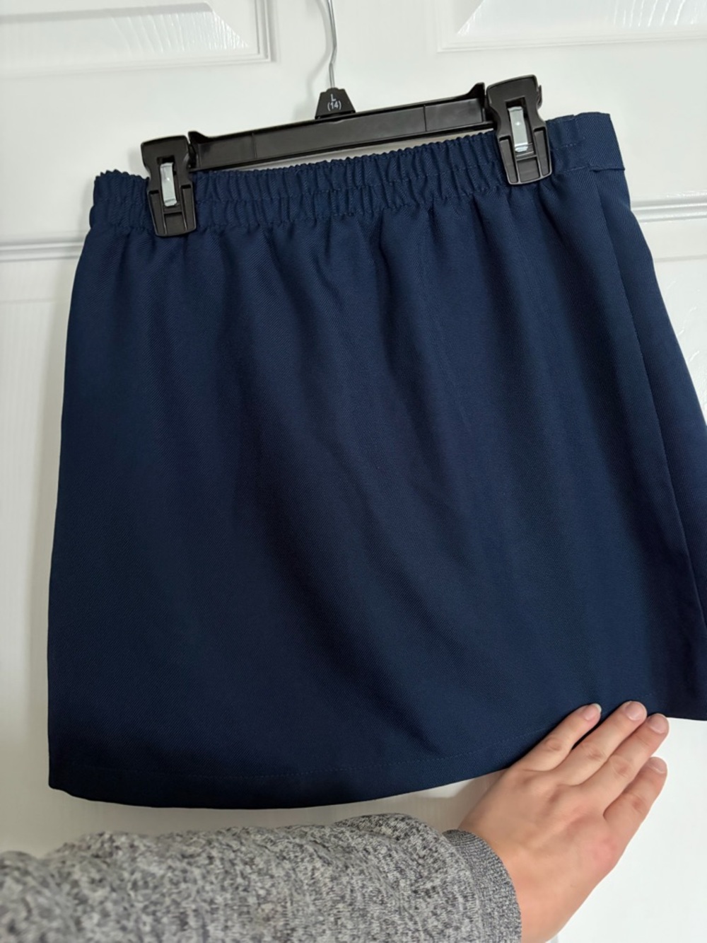 Navy Ruffled Mini Skirt - Picture 4 of 4